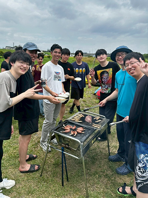 川下り後の親睦会の様子