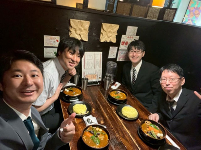 素晴らしい景色を堪能する様子
