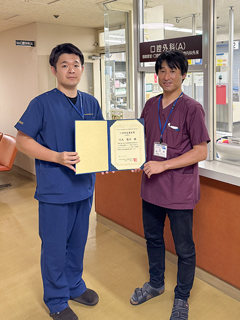 口演発表優秀賞を受賞した川又先生と川井先生